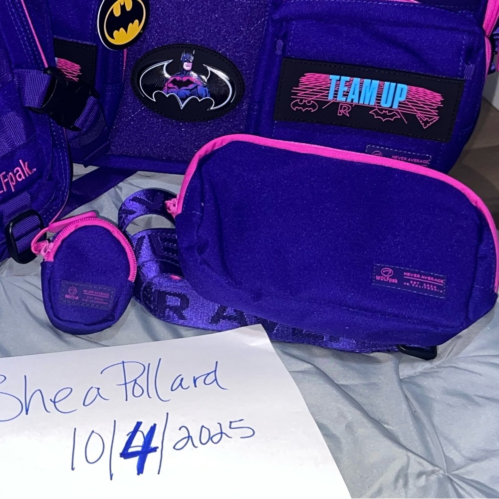 Purple and Pink Crossbody Bag